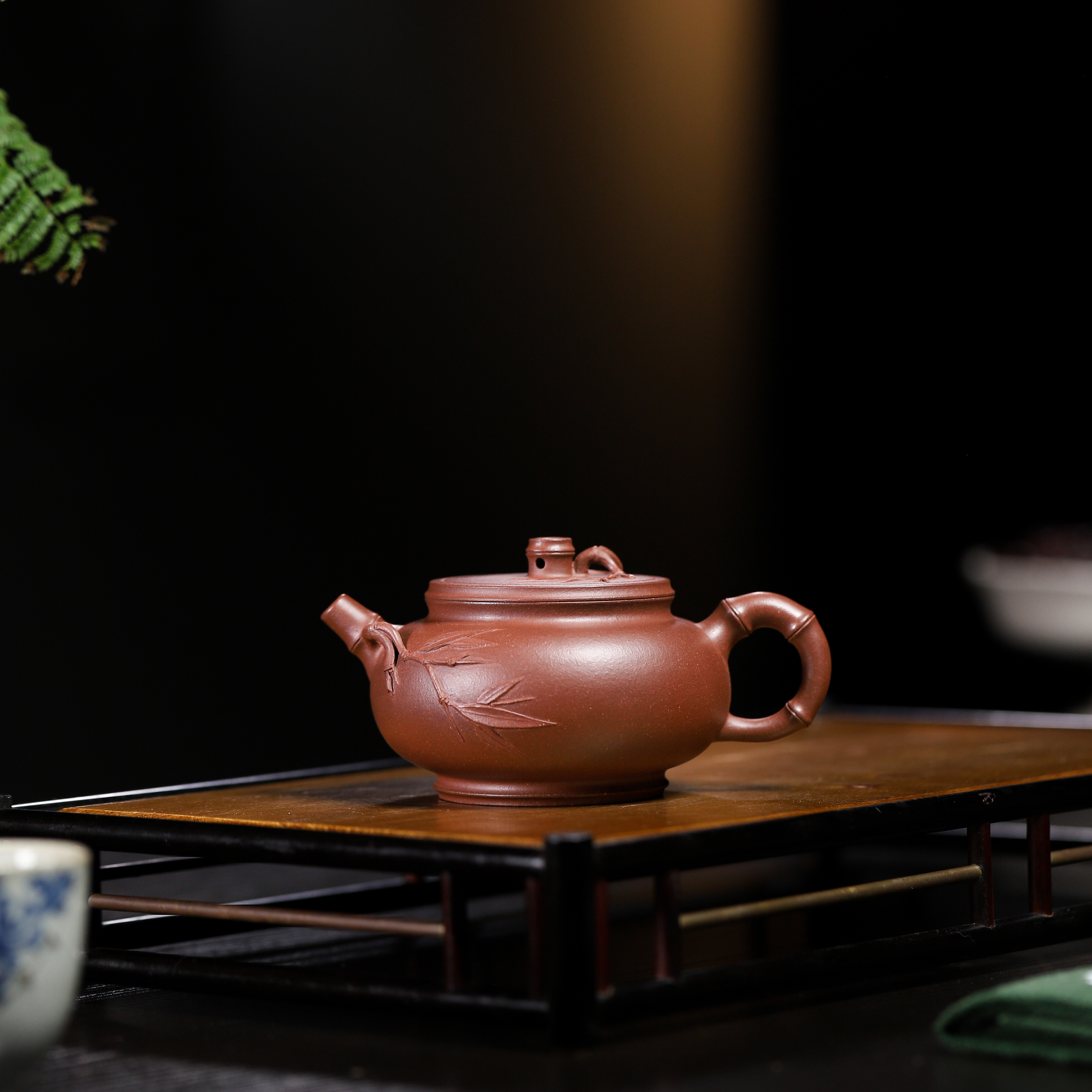 御闳手作系列之玩砂全手32目粗砂底槽清竹节宫灯180cc