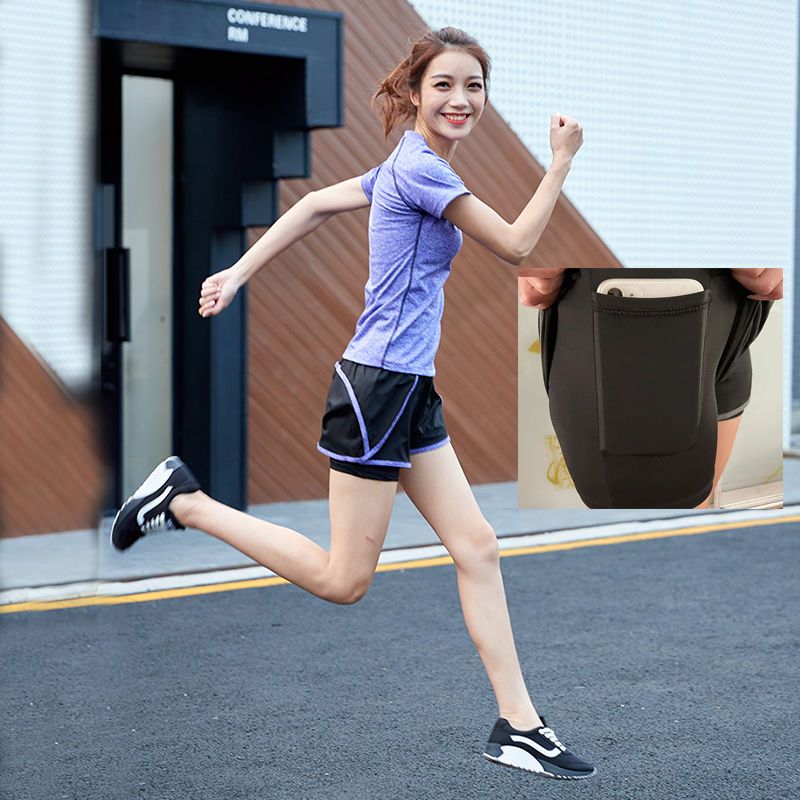 夏季瑜伽服短袖单上衣女速干跑步运动健身服套装初学者