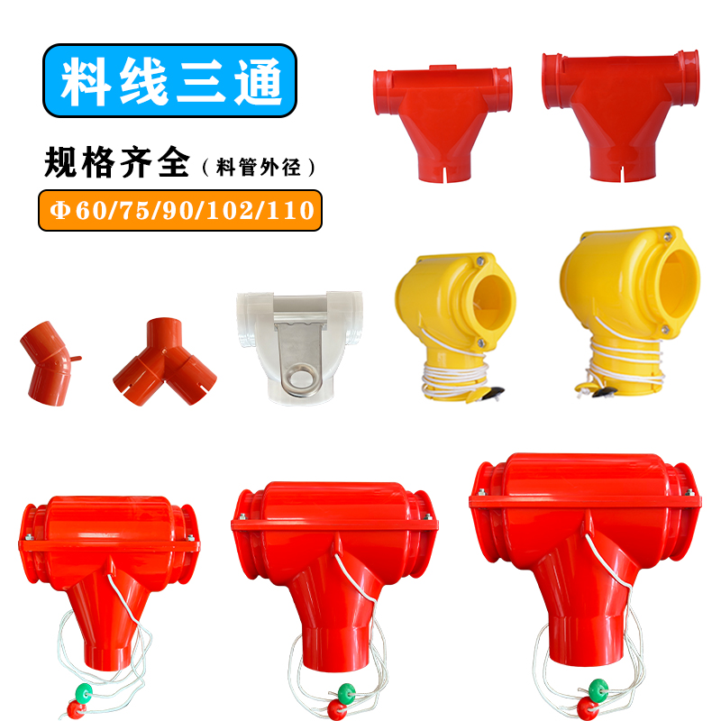 60/75/90/102/110mmT型下料落料口三通分料开关自动上料线配件