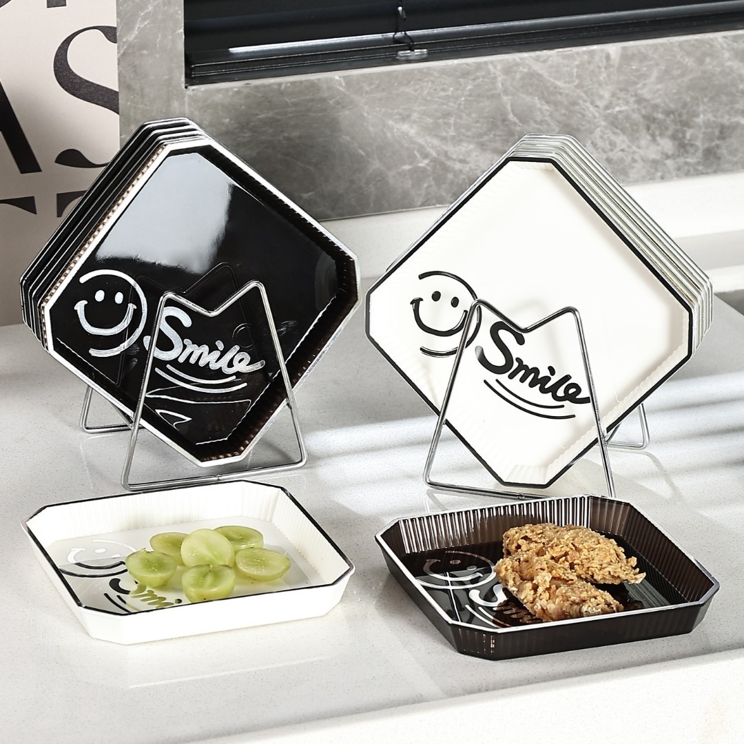 轻奢感吐骨碟家用网红新款餐桌垃圾盘碟吐骨头残渣盘碟子盘子