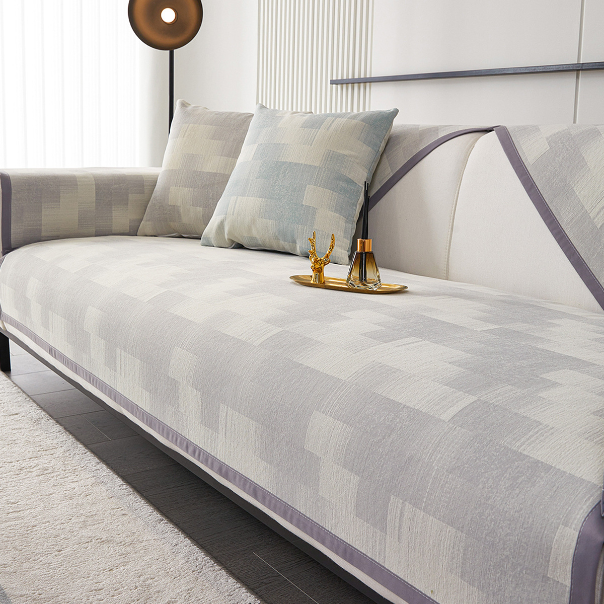 沙发垫雪尼尔灰色防滑2024年新款四季通用沙发专用套罩巾沙发盖布