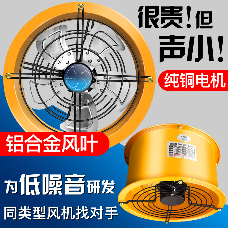 德国进口技术排风扇强力静音抽油烟机家用大吸力轴流式风机工业排