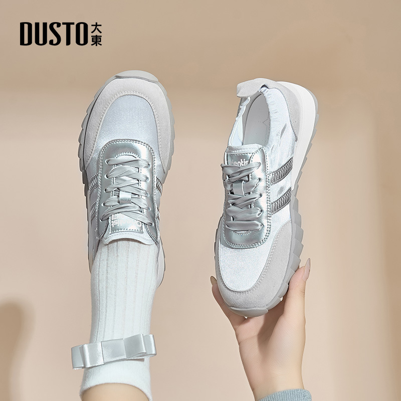 大东女鞋2024秋冬新款小个子休闲时尚运动板鞋女轻便外穿潮鞋0222