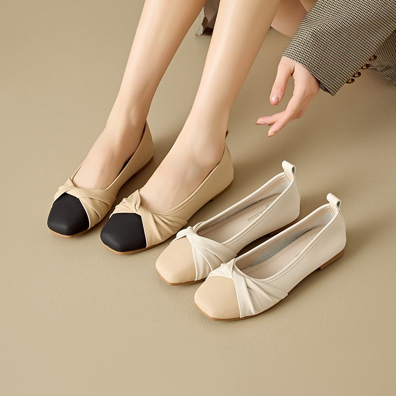 大东女鞋2025秋冬新款时尚潮流舒适简约拼接套脚通勤外穿女鞋I2I9