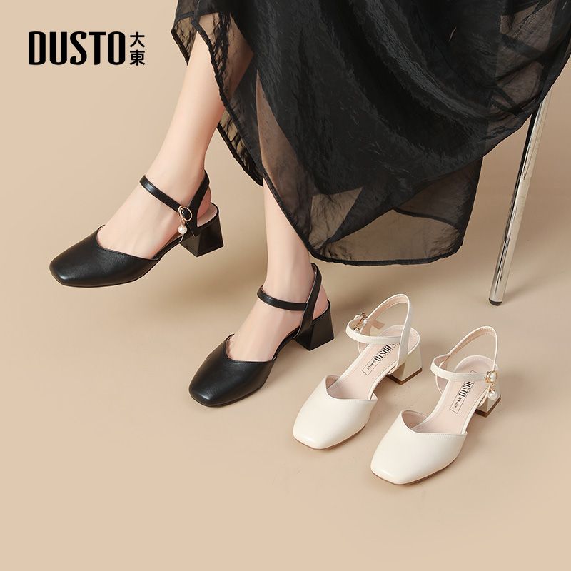大东百搭女鞋25年秋季新款老钱风粗跟不累脚玛丽珍气质时装鞋3413
