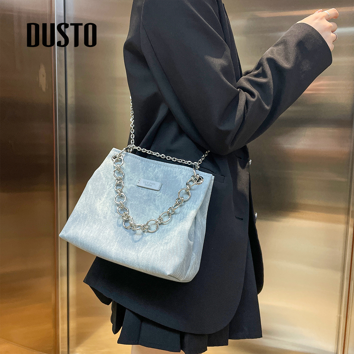 DUSTO/大东2025新款爆款女包百搭单肩包轻奢气质女士斜挎包201312