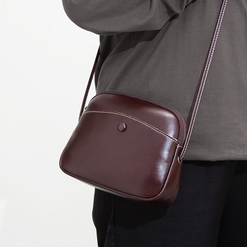 牛皮小包包女正品2025新款时尚真皮小挎包休闲百搭女士单肩斜挎包