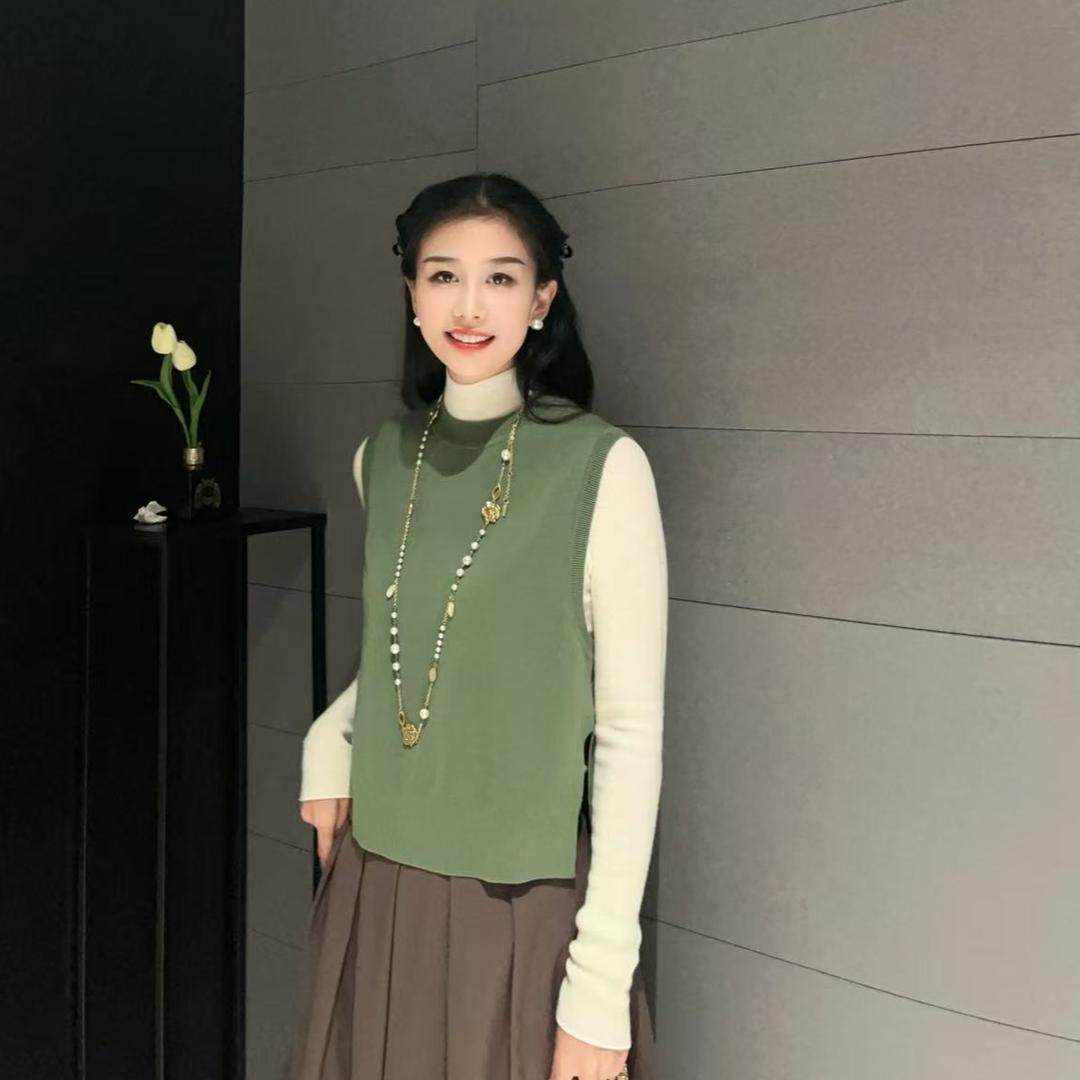 GIRDEAR/哥弟学院风造型神器后背开叉小背心针织马甲无袖 1399701