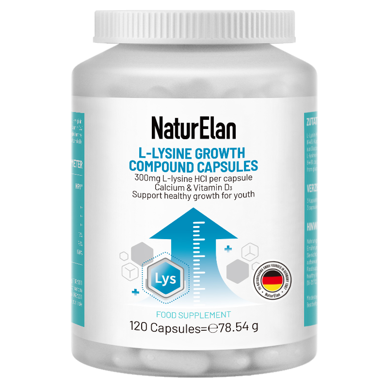 NaturElan呐兔 赖氨酸复合胶囊 120粒  儿童钙片