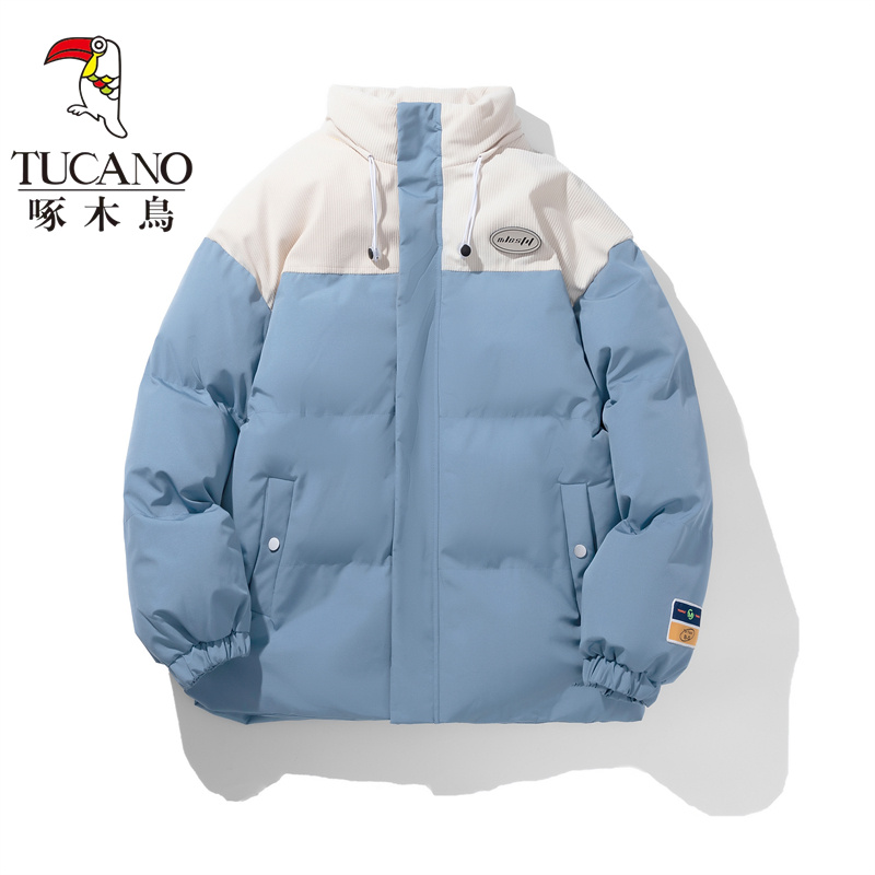 TUCANO/啄木鳥保暖棉衣男秋冬季加厚拼接港风外套宽松百搭棉服男