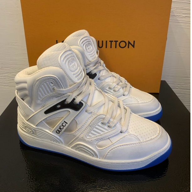 全新未使用 GUCCI/古驰 basket系列大双G经典高帮板鞋 39.5码