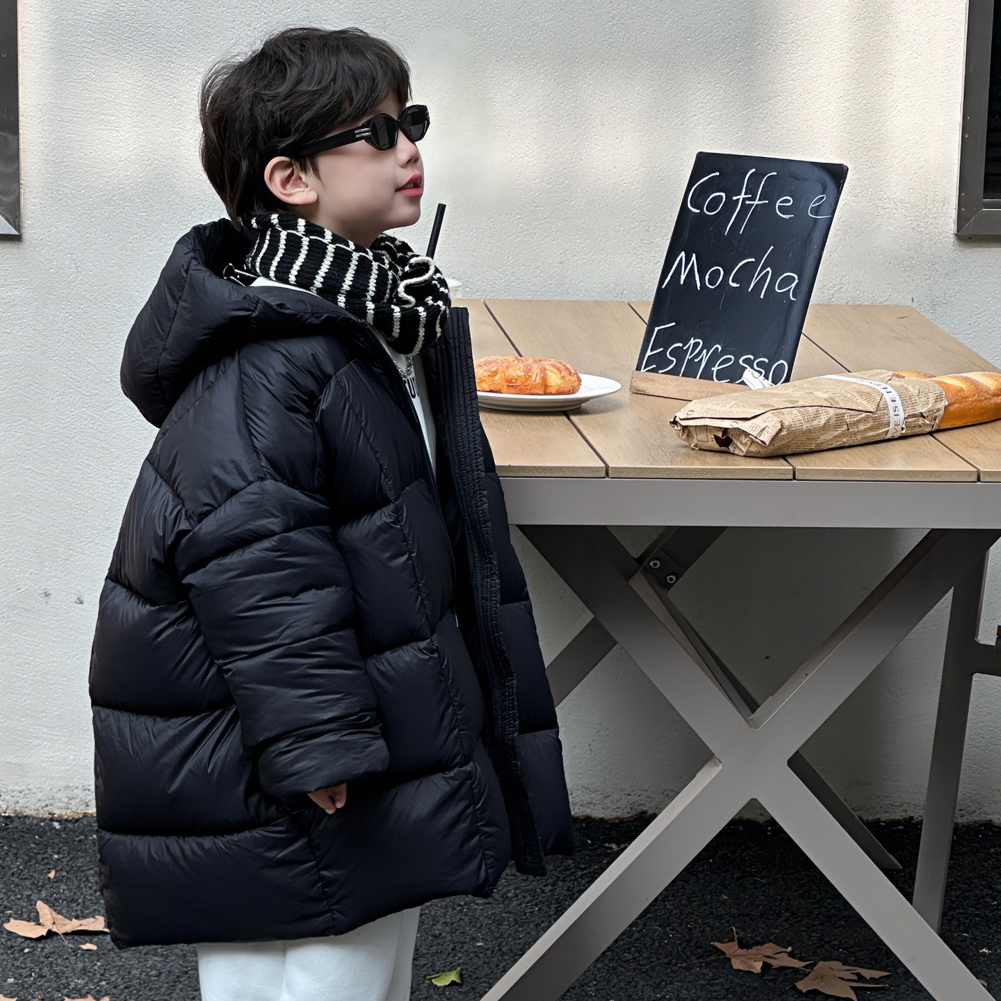 现货冬季新款儿童新国标6-12岁90白鸭绒外套男童长款保暖羽绒服