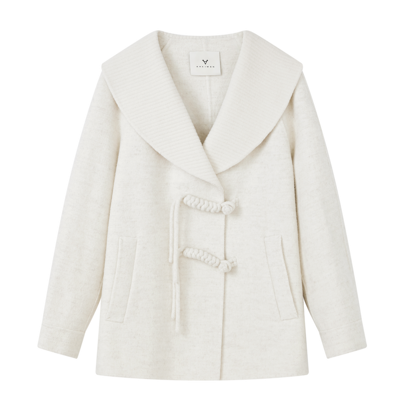 【诗语推荐】重工轻奢大衣新中式流苏盘扣毛呢外套X10ADS8752