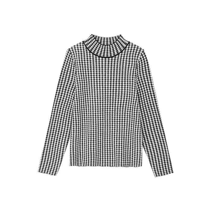 【尚雅专属】精致时尚格子套头衫X09AZS8562