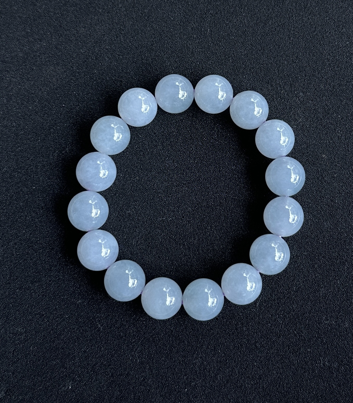 缅甸翡翠紫罗兰糯冰男女款手链女款手串纯自然光阳台拍摄