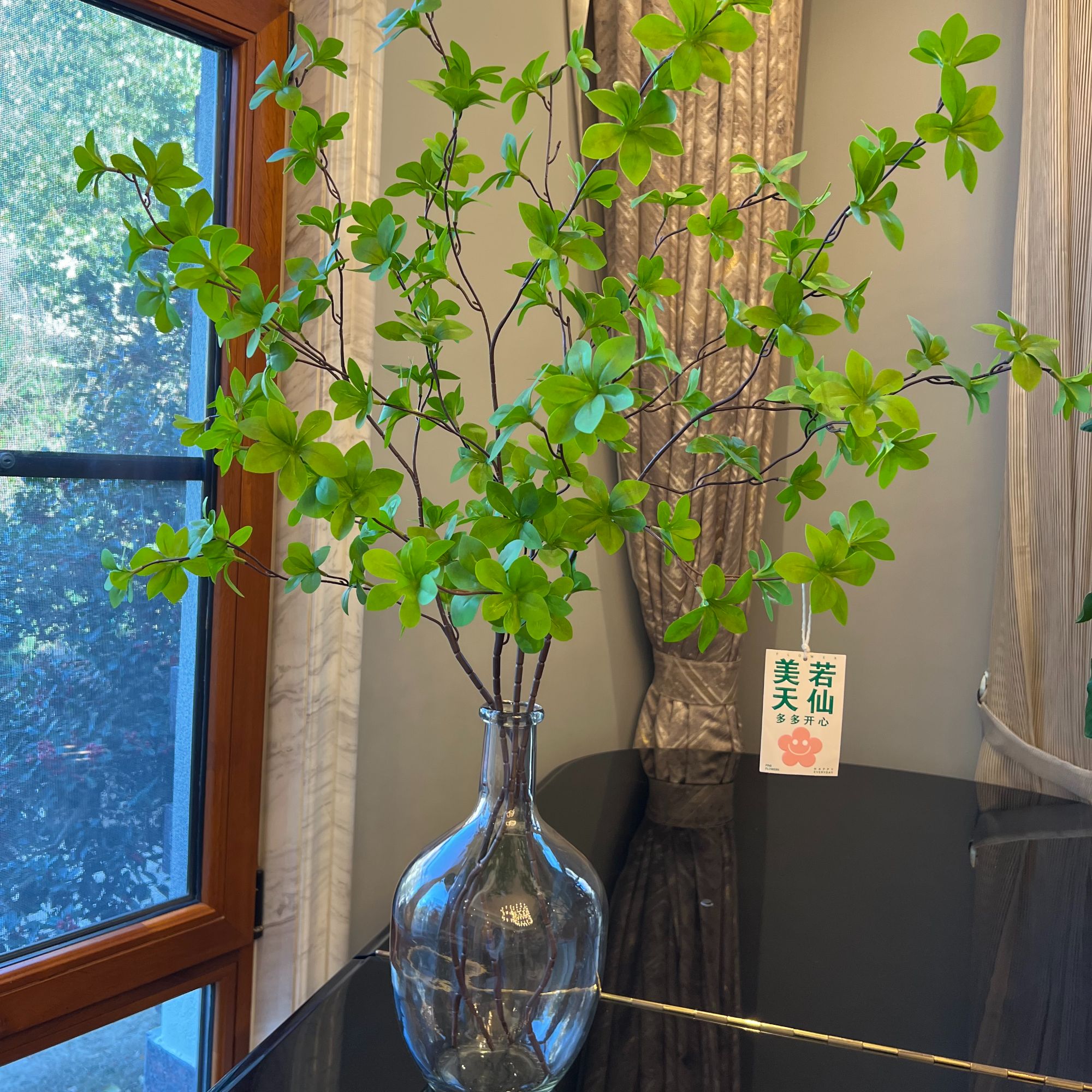 吊钟植物仿真花高级感逼真绿植客厅玄关摆件落地绿色叶子家居好物