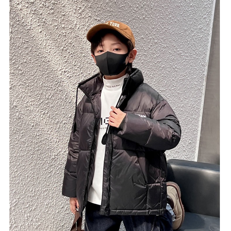 2024新款儿童羽绒服中大童加厚保暖立领刺绣大B款冬季时尚外厚套