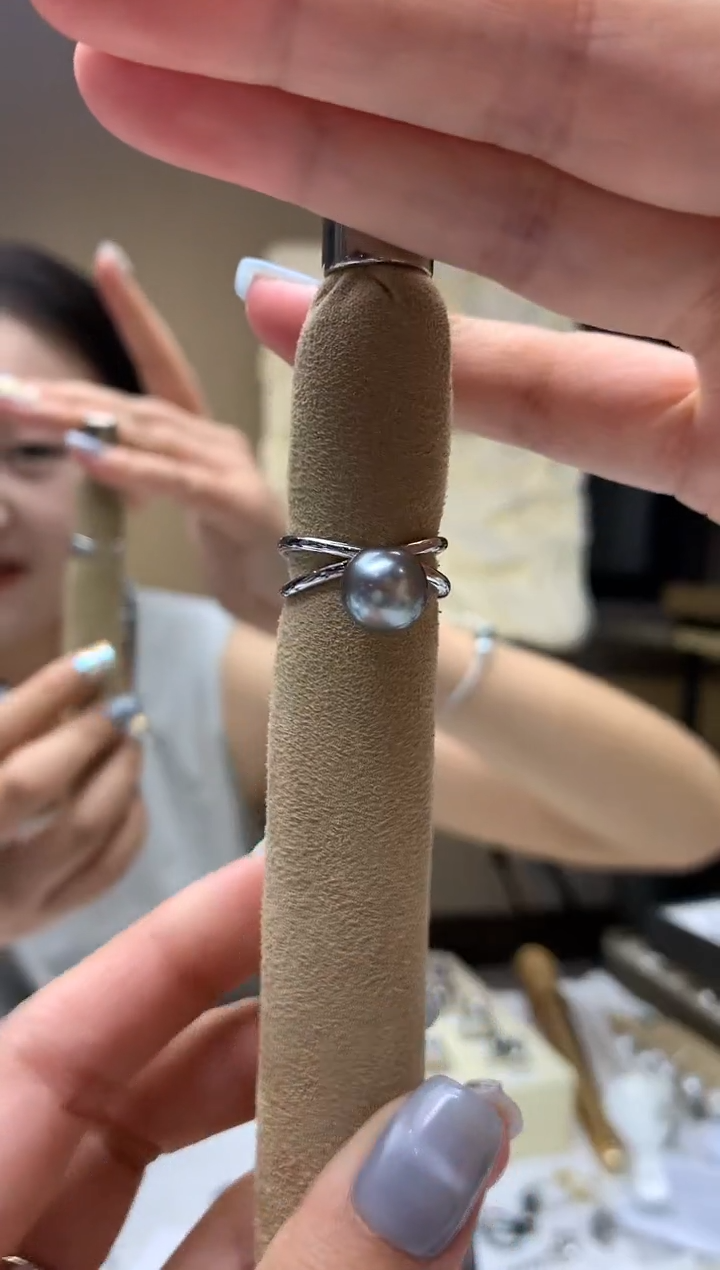 【闪购商品】海水珍珠戒指银S925镶嵌戒指
