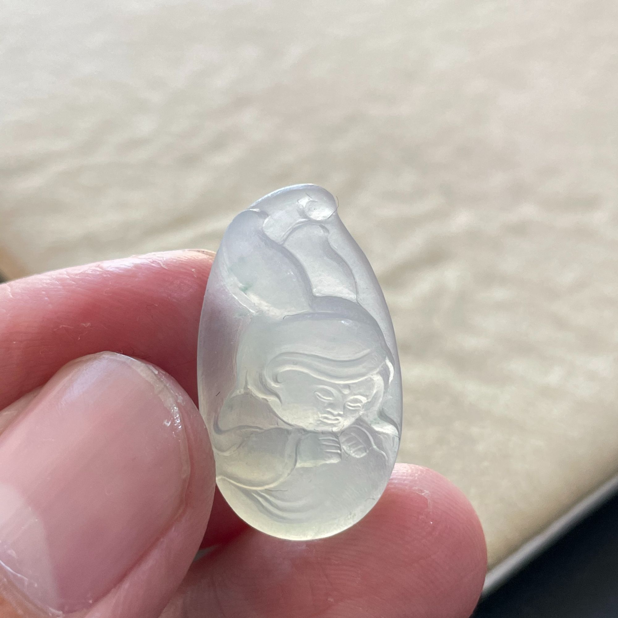 天然缅甸翡翠A货兔宝宝