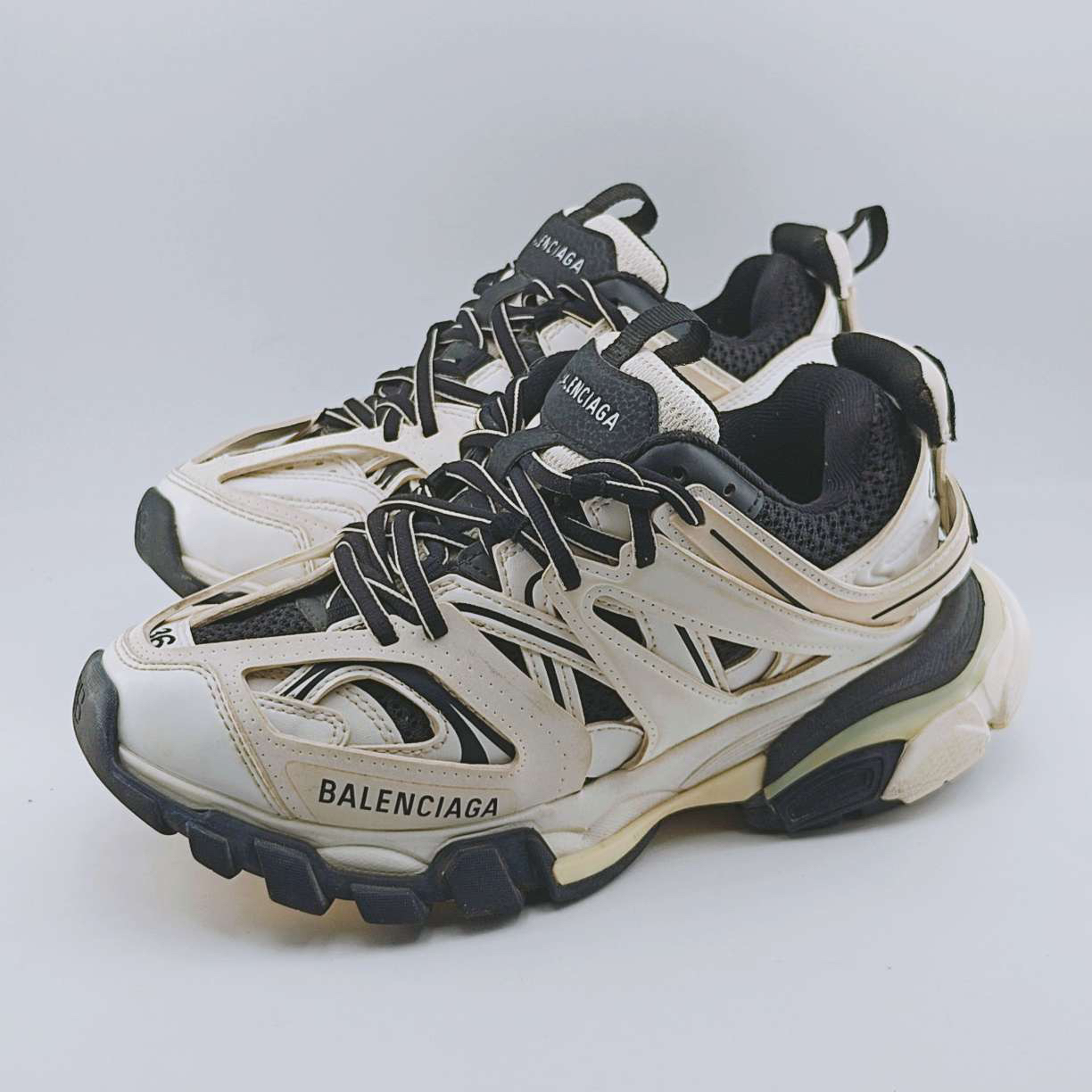 36码/98新/balenciaga/巴黎世家黑白熊猫track运动鞋