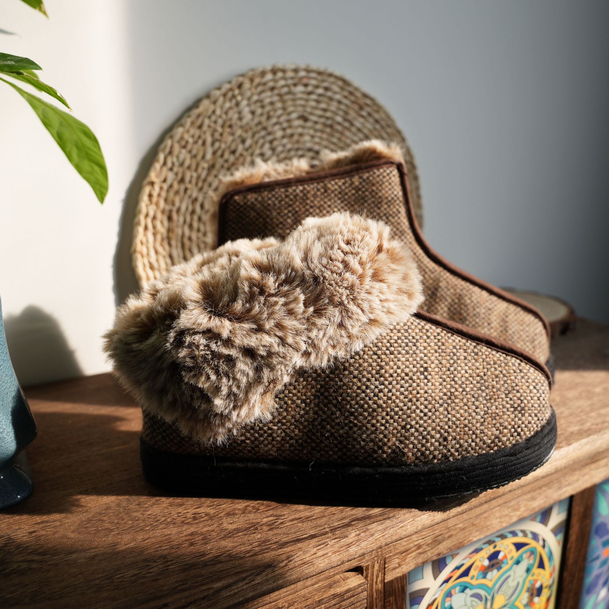  云栖羊绒非遗加绒汉服绣花鞋复古千层底中国风透气纯手工传统民