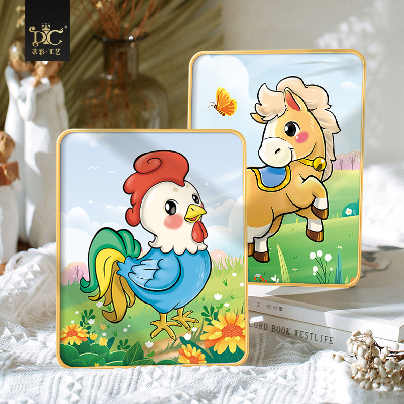 DC/蒂彩【十二生肖】带框款儿童益智摆台手工艺术diy钻石画