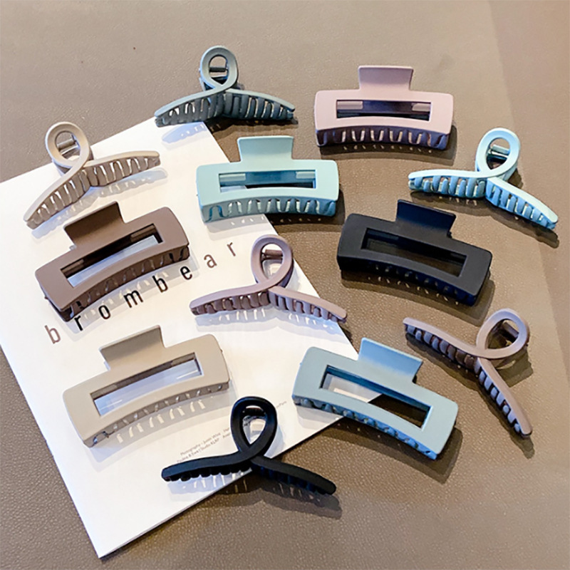 塑料方形抓夹简约时尚大号后脑勺发夹洗澡固定夹子鲨鱼夹发夹
