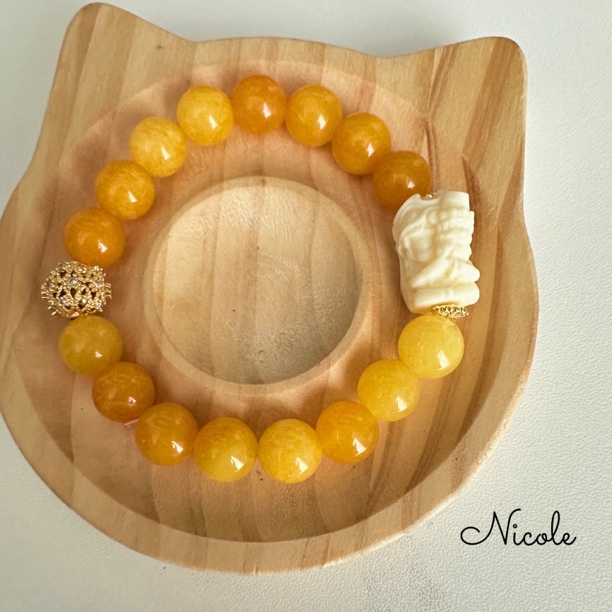 原创手作黄玉珠札基女神国潮手串礼物中式手链材料包百搭时尚手工