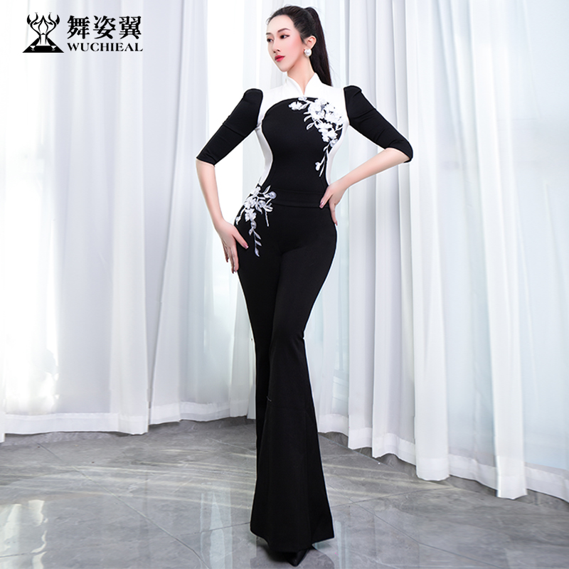 XT808舞姿翼修身形体衣礼仪服训练走秀肚皮舞练功服舞蹈套装