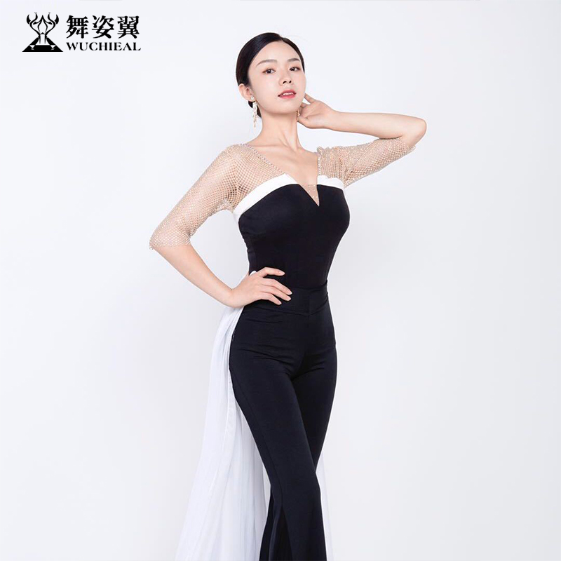 XT030-1舞姿翼修身形体衣礼仪服练走秀练功服舞蹈套装