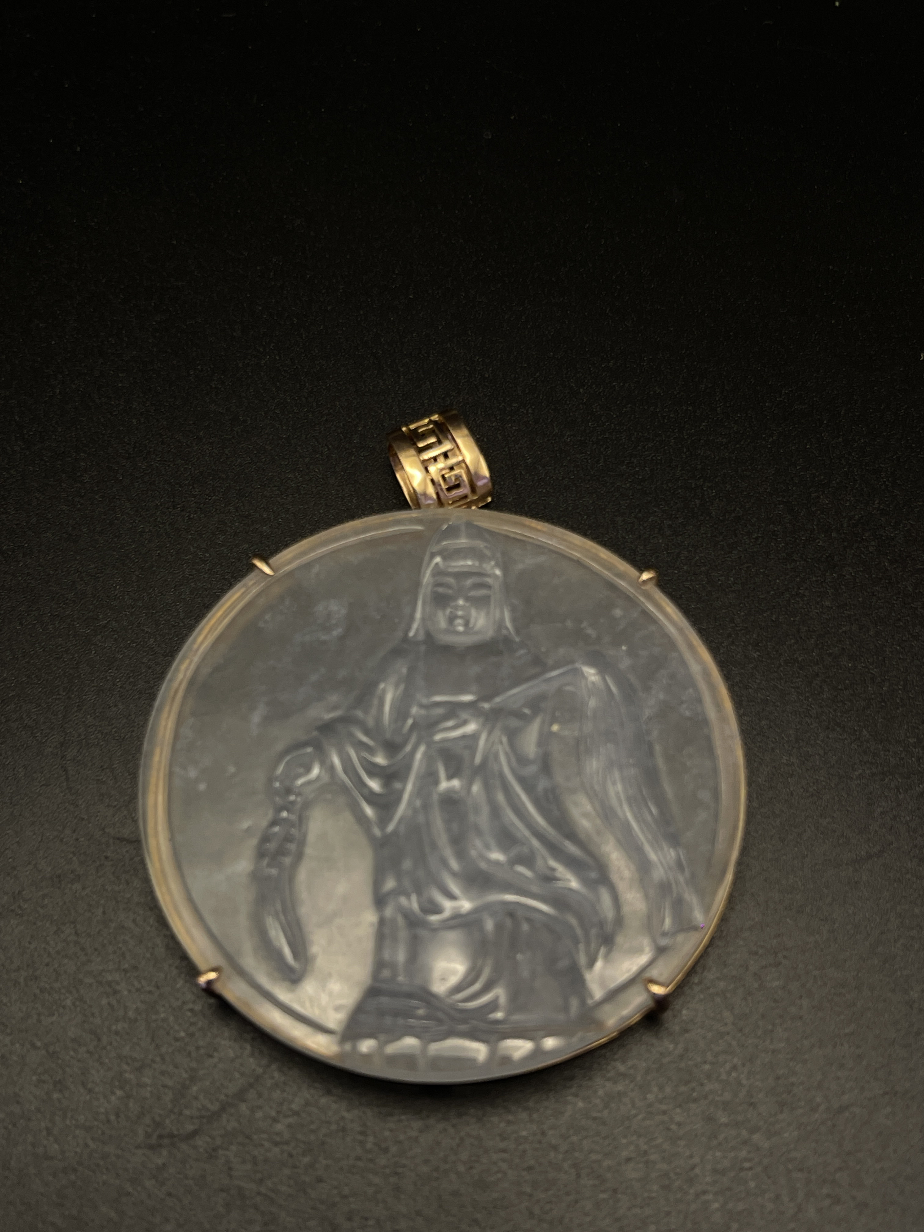 腾冲老翡翠人物挂件