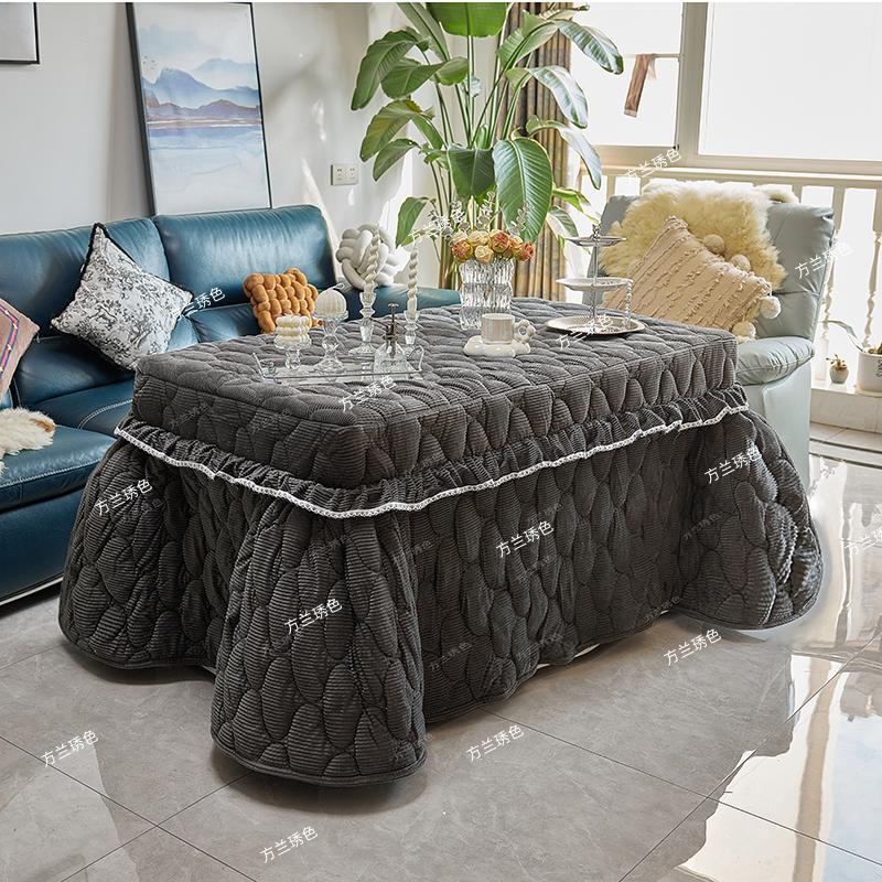 烤火罩长方形电炉罩冬天加绒烤火被加厚新款电暖桌电暖炉不掉毛