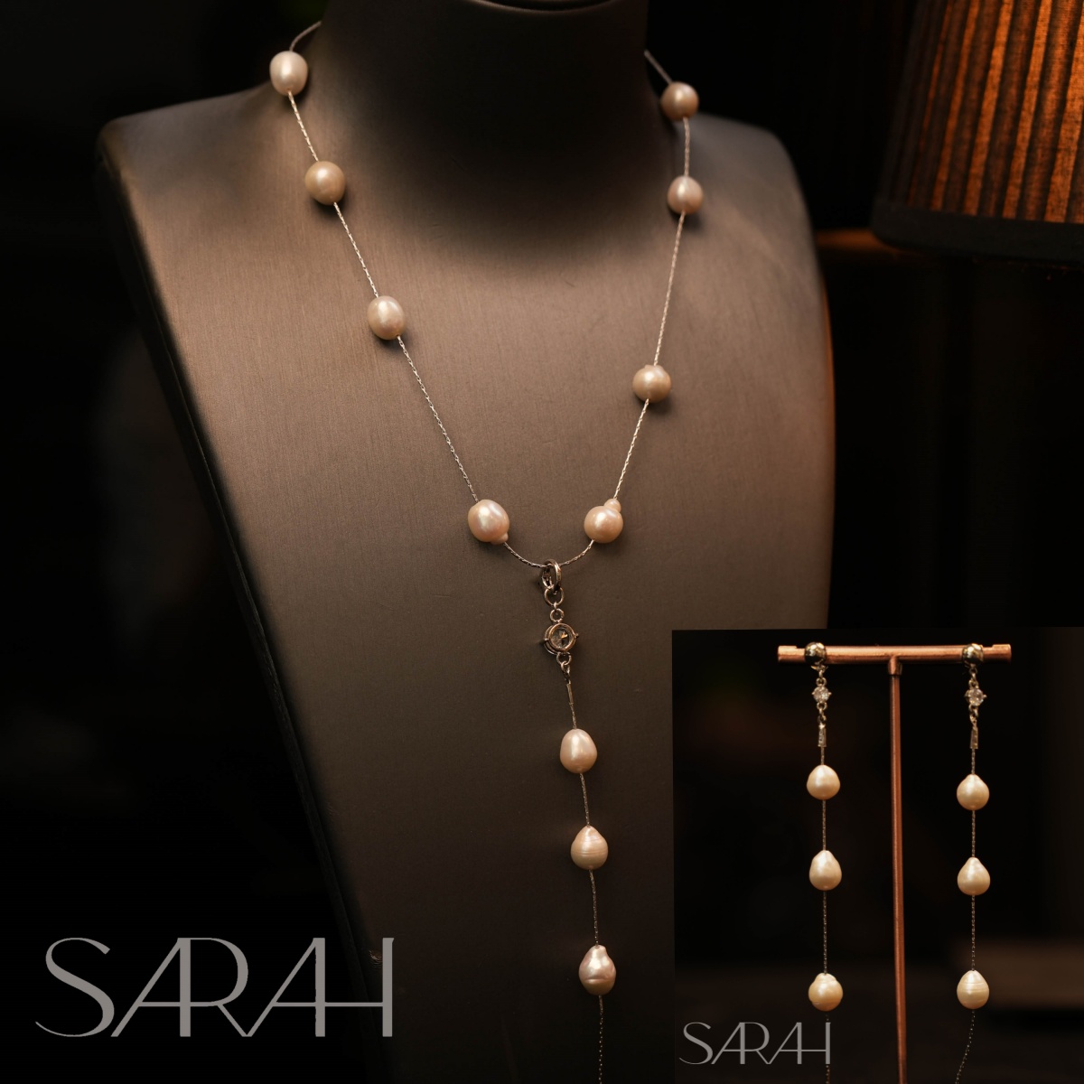 铜合金仿珍珠项链 DearLisa.精工系列 满天星珠珠 项链耳饰 套装