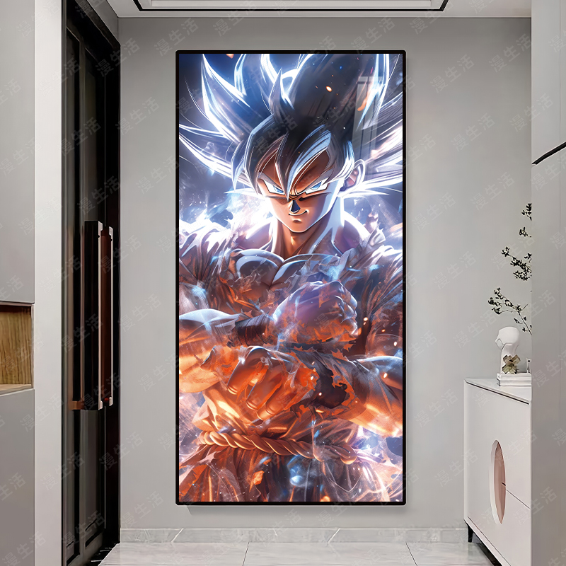 七龙珠悟空超铝合金装饰画高级感客厅卧室玄关动漫挂画简约动漫
