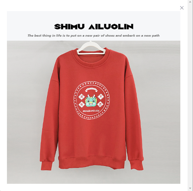 诗慕·爱洛琳 休闲加绒宽松圆领时尚长袖秋冬韩版设计感新春卫衣