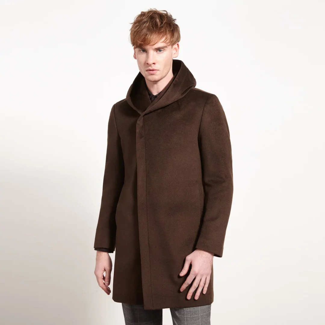 编号200-300号冬季保暖加厚孤品外套休闲男士连帽呢子中长款男装