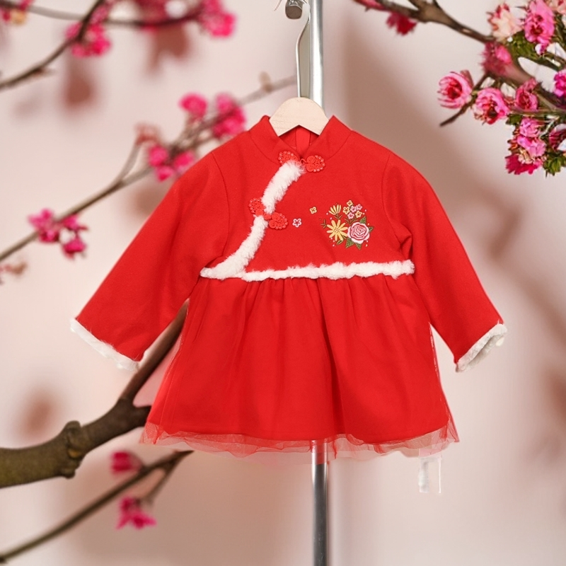 B5-1231生儿童秋冬加绒连衣裙(41909)