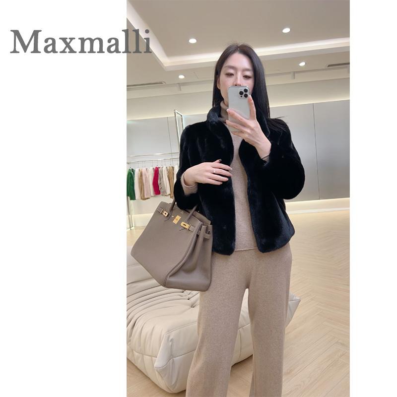 【 Maxmalli 】M2216 冬新款进口宝嘉美显瘦貂皮整貂水貂皮草外套女