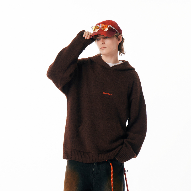 【INXX】STANDBY 潮牌冬休闲基础连帽套头针织衫情侣XME4061374