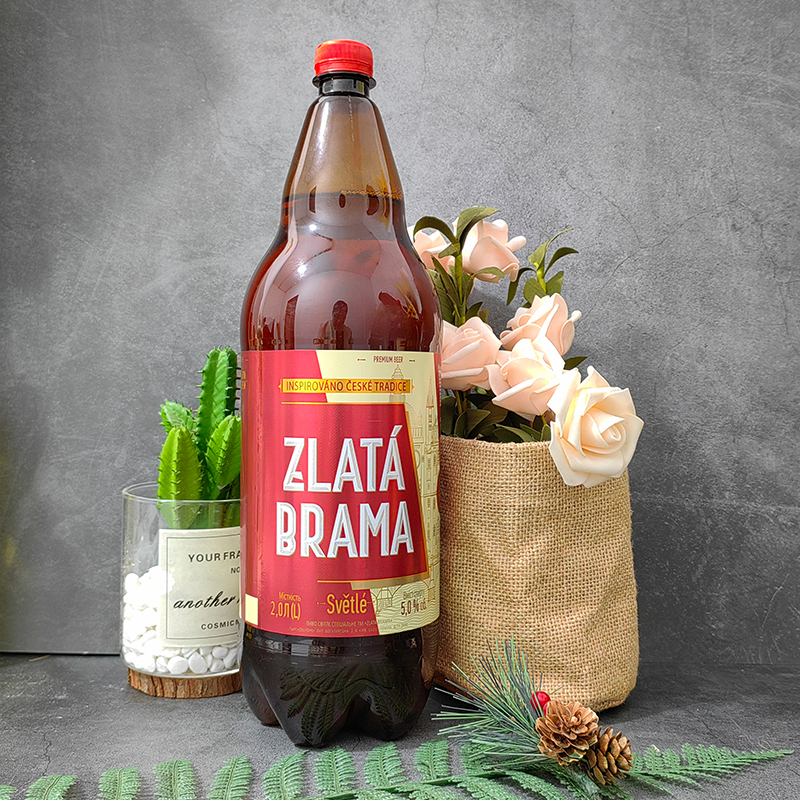 2L/瓶乌克兰原装进口泽塔大师全麦啤酒大麦酿造黄啤酒整箱a