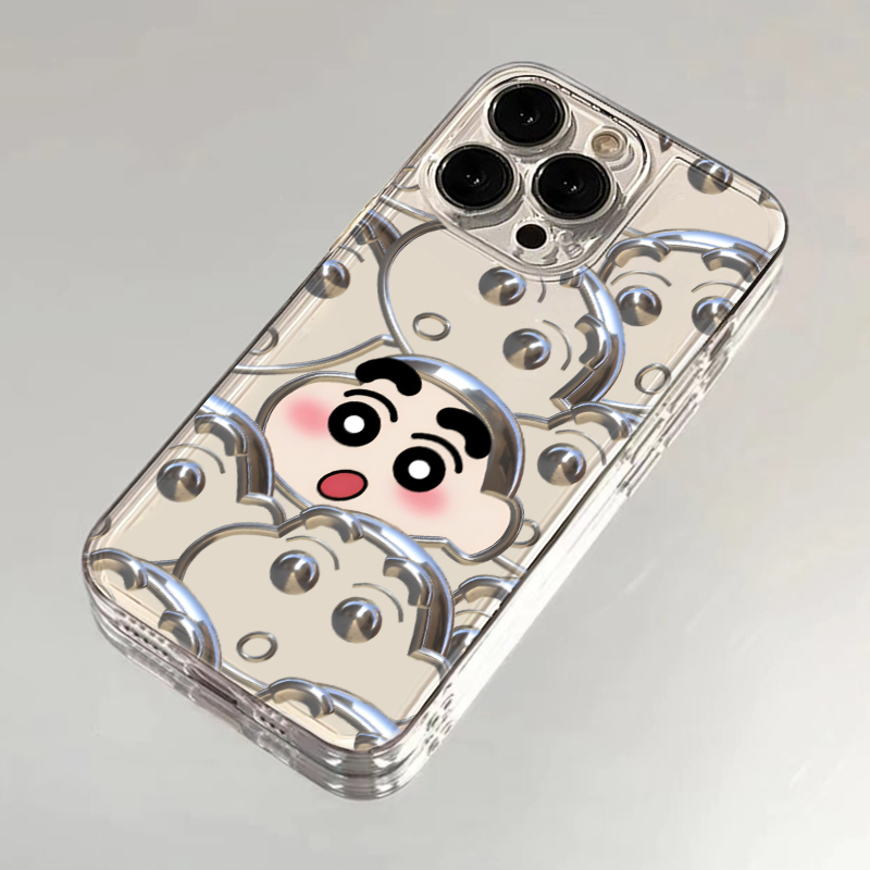 笔画卡通小新适用iPhone15/14/13手机壳苹果小米vivo华为oppo可爱