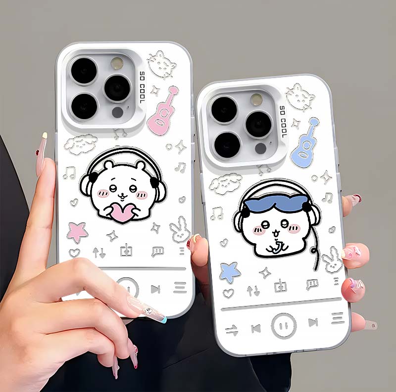 耳机乌萨奇元气壳适用于苹果15手机壳iphone13/14promax防摔情侣