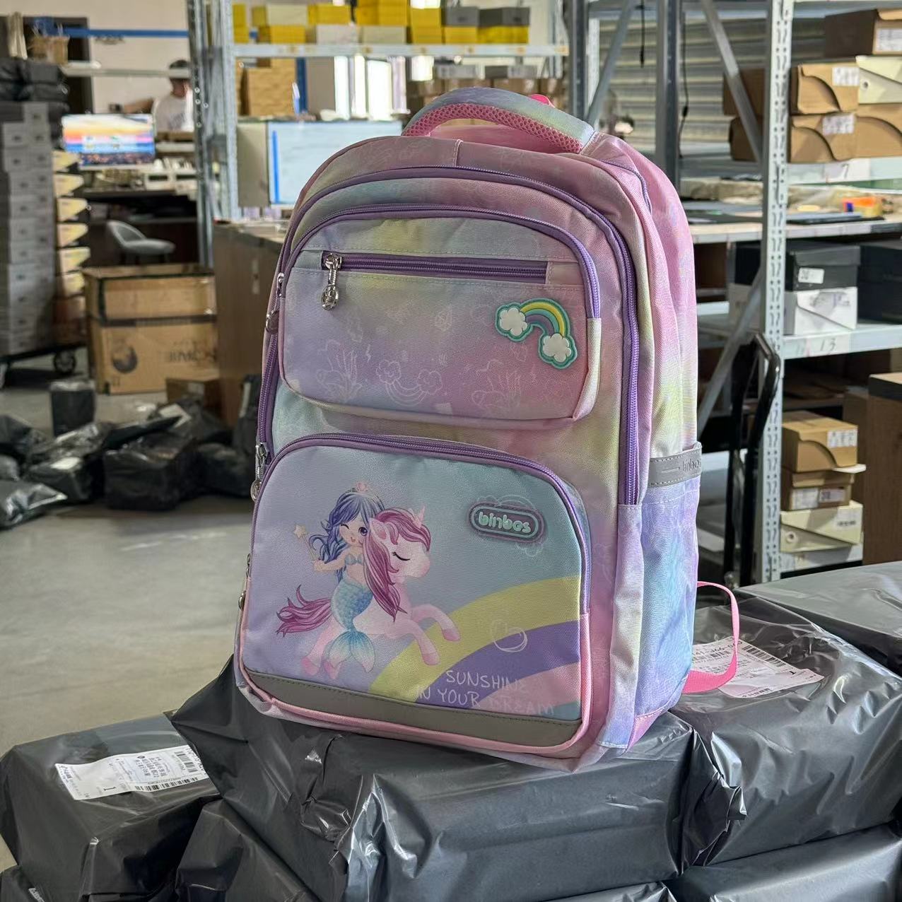 泡妈童装  2024夏季儿童上学 护脊日常书包3306