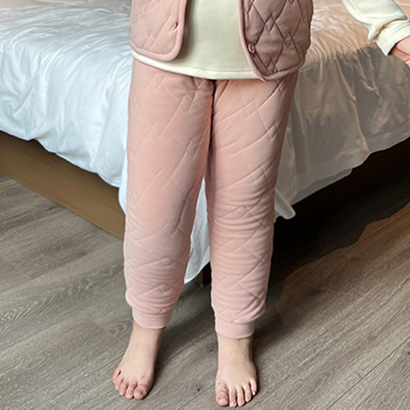 胖女童保暖裤子冬季加厚中大童服神器内胆内穿女孩棉裤加肥加大码