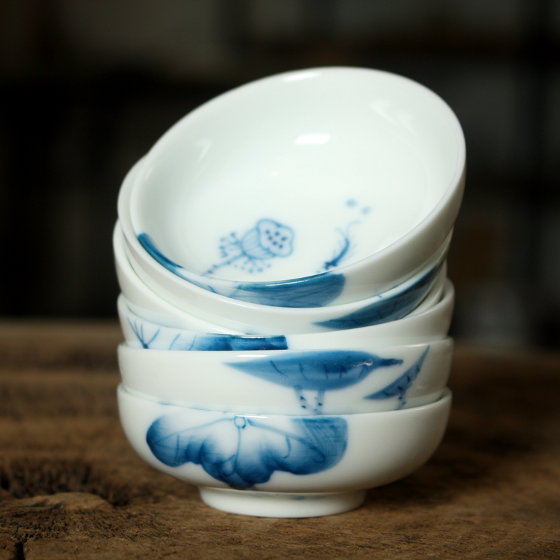 功夫茶具特价 茶杯陶瓷 名家书法作品 品茗杯茶碗杯子 限量珍藏版
