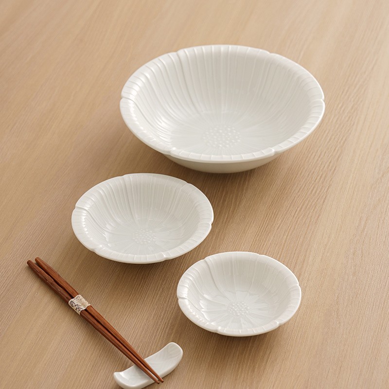 日本波佐见烧白山陶器日式碗家用陶瓷餐具轻奢高级感汤碗米饭碗