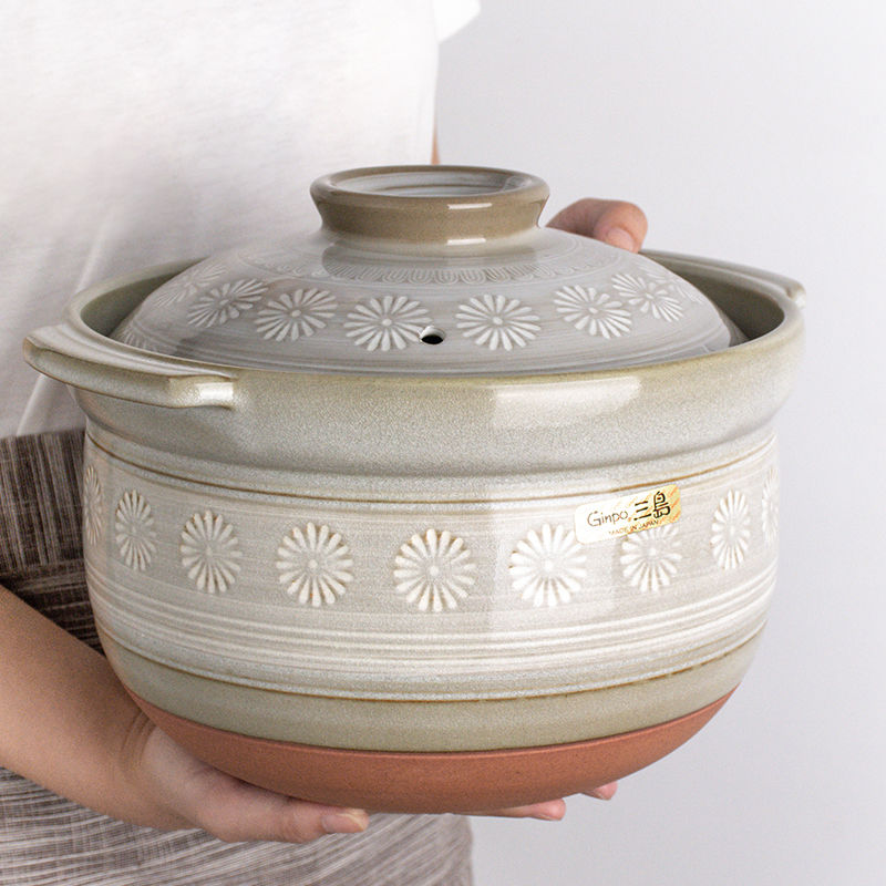 波佐见烧花三岛进口土锅陶瓷砂锅家用耐高温大号煤气灶专用款土釜