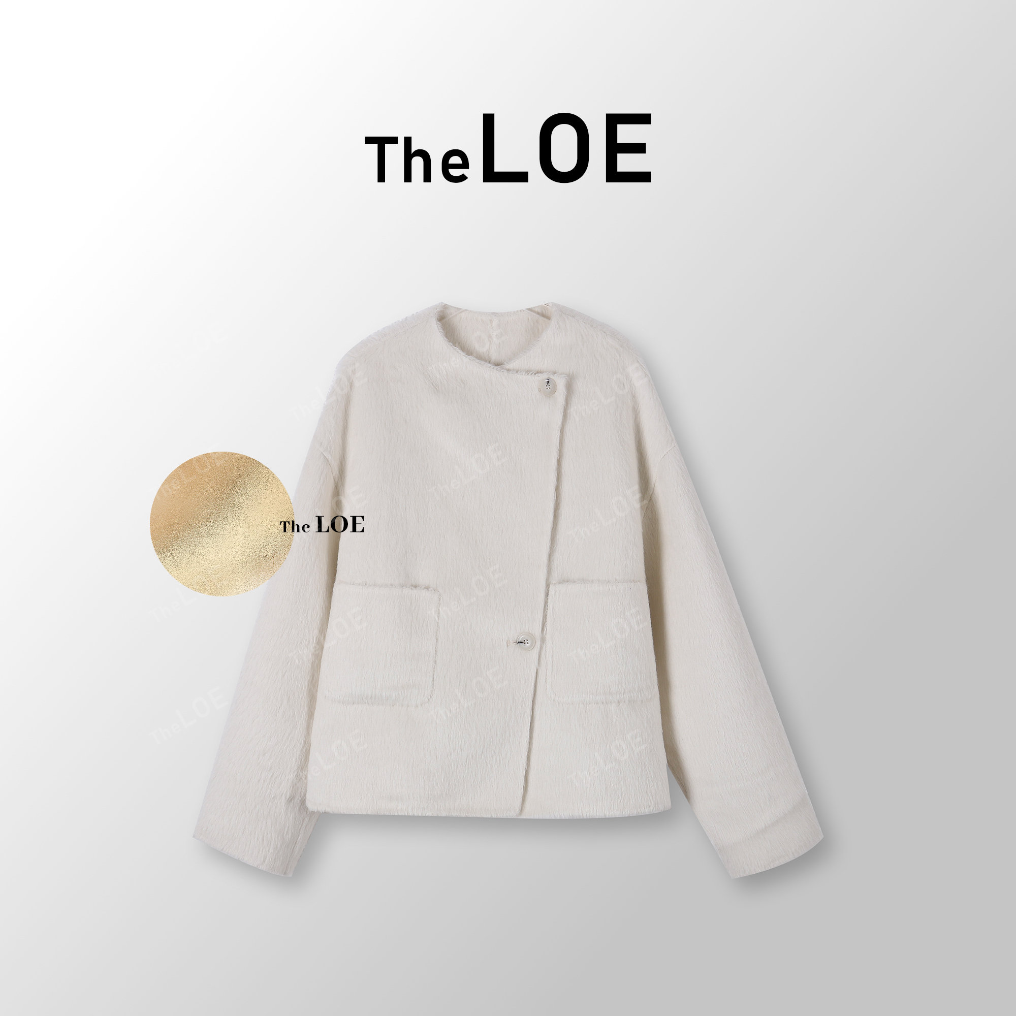 TheLOE/【 秘鲁白苏力】苏力羊驼/羊羔毛静奢风大衣#10.08D-G3377