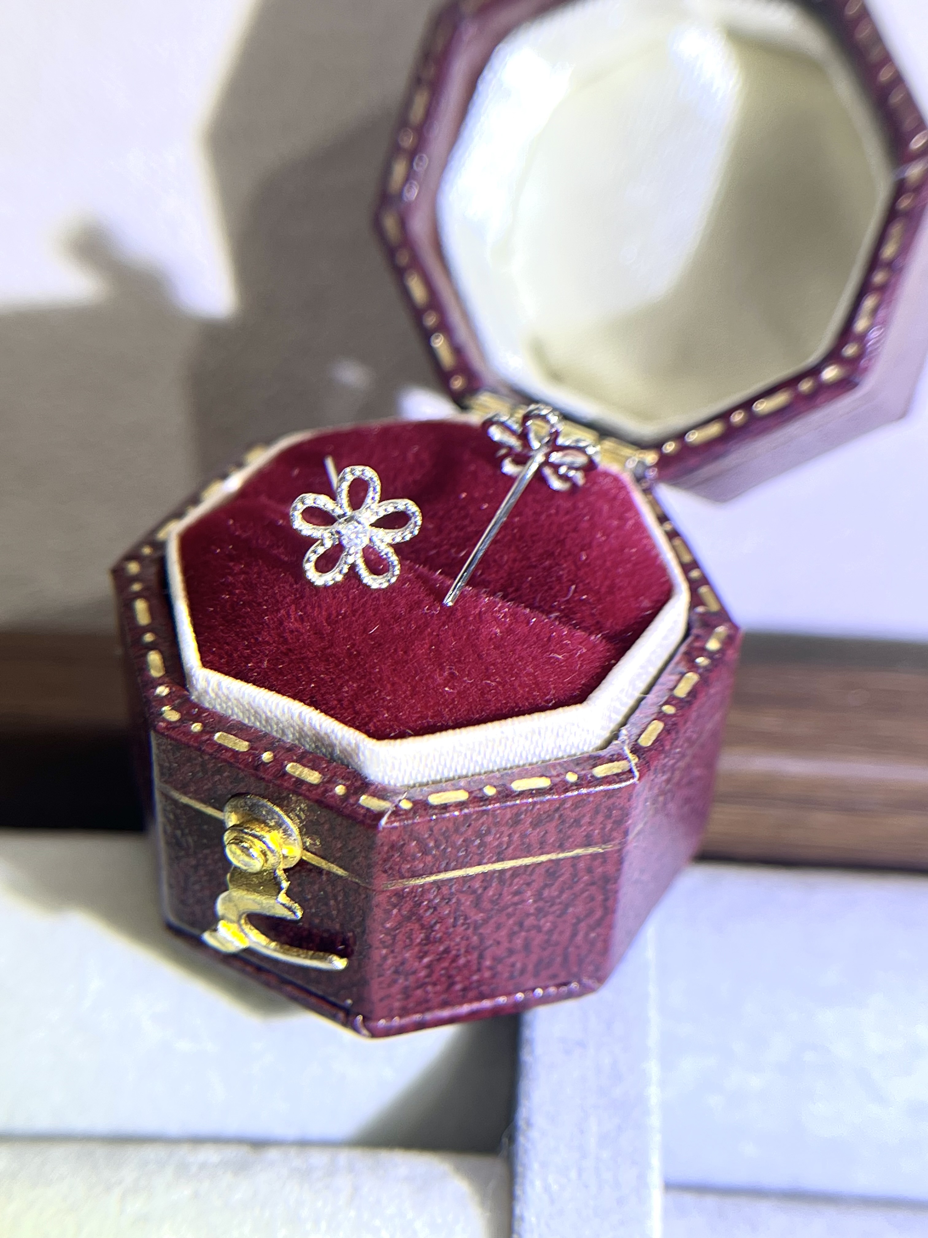 【N·5高定珠宝】18K 迷你格桑花耳钉 ZSES001524