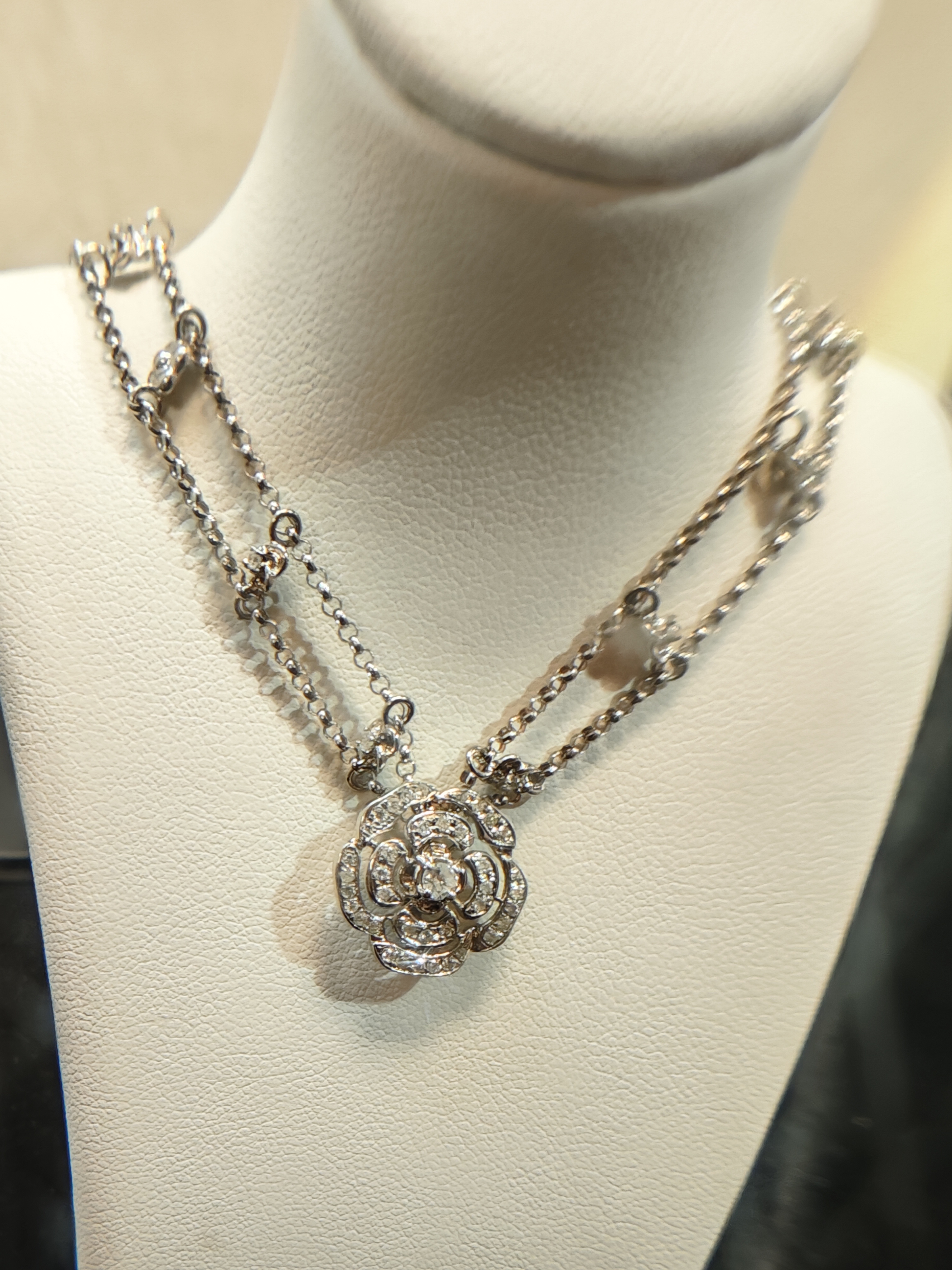 【N·5高定珠宝】 山茶花双层项链 ZSXL0089